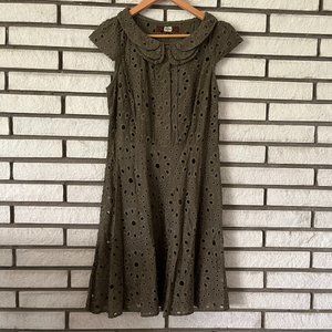 Eva Franco Green Eyelet Dress